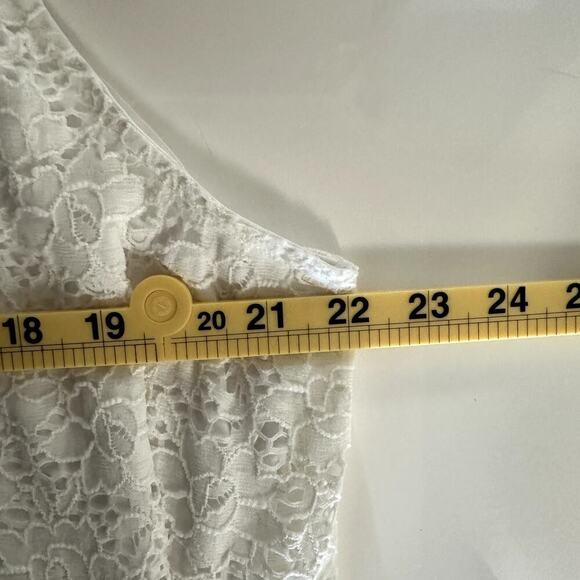 Alfani Woman White Lace Shift Dress Plus Size 3X Sleeveless Feminine Chic - Picture 6 of 7